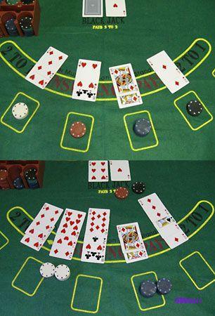 Blackjack ao vivo com cartas