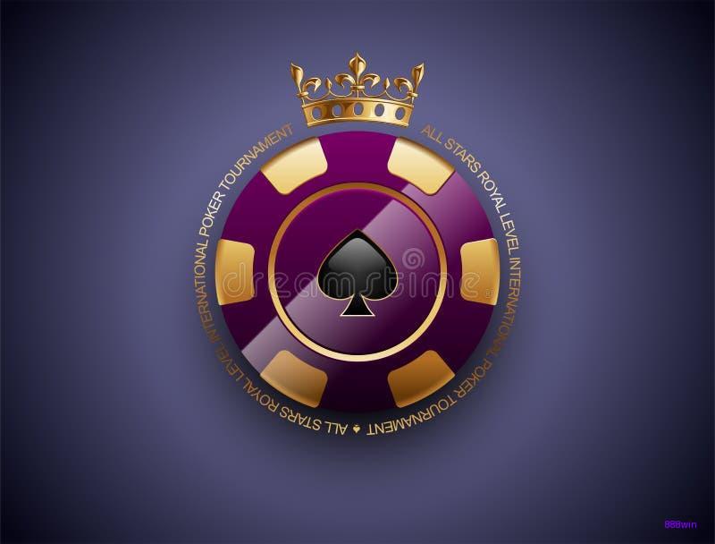 Ficha VIP roxa e dourada